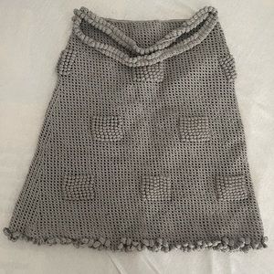 Grey knitted midi skirt